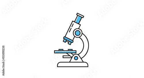 A detailed illustration of a microscope.
