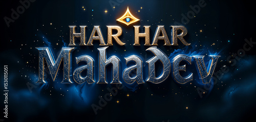 Wallpaper Mural Har Har Mahadev - 3d Logo Shiva Torontodigital.ca