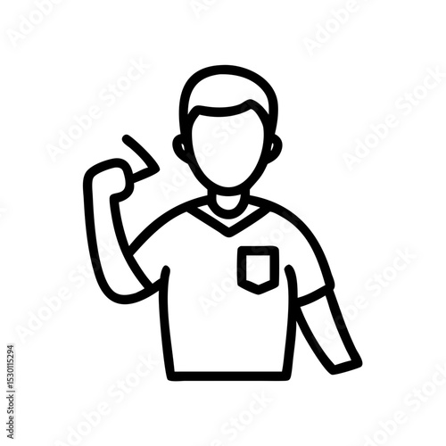 Soccer Referee Issues Yellow Card During Match in Black Uniform