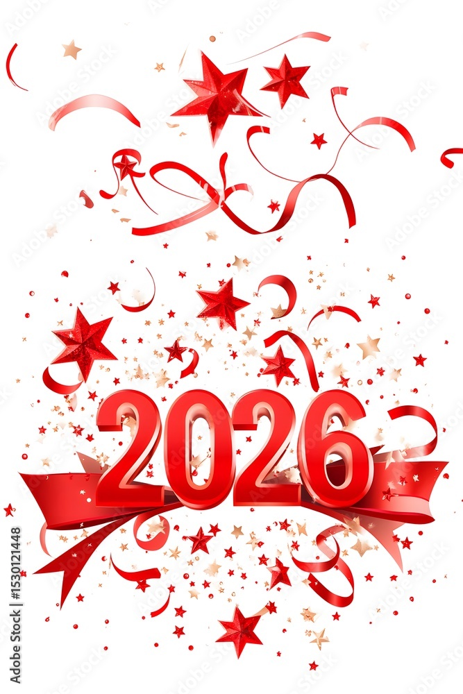 Obraz premium 2026, Holiday greeting card for designers.