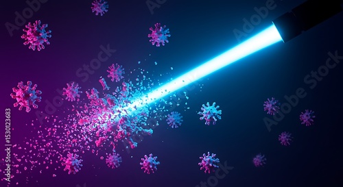 Eradicating Virus: Light Beam Destroying Microbes