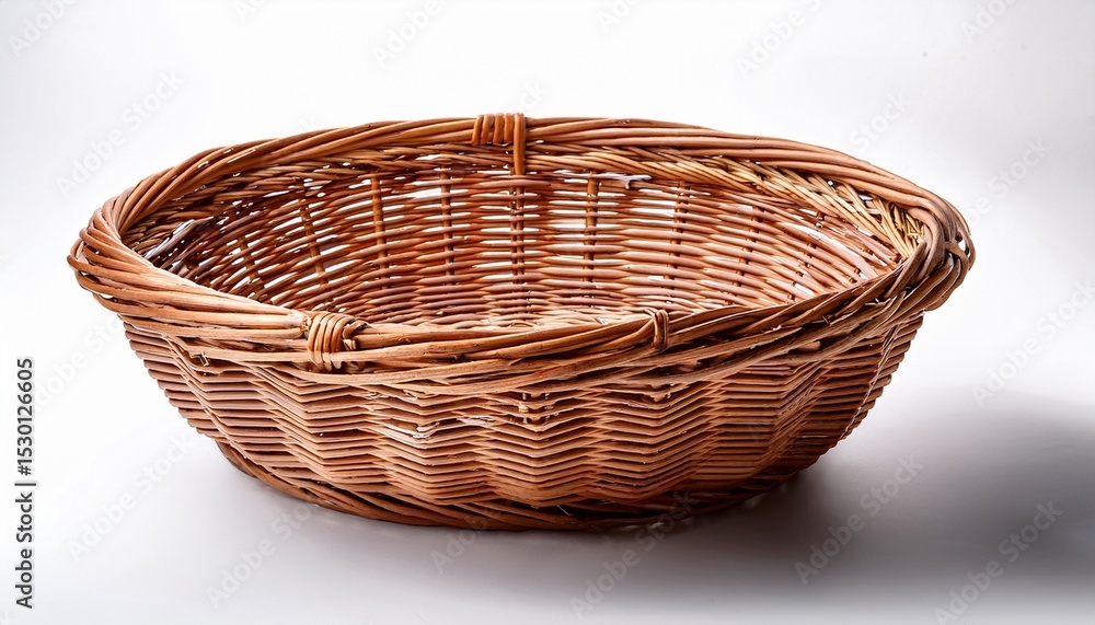 Fototapeta premium wicker basket on white background