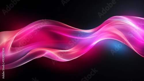 Wallpaper Mural Long pink wave with a blue and purple background. The pink wave is very long and it is very colorful Torontodigital.ca