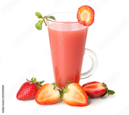 Fresh strawberry juice beve...