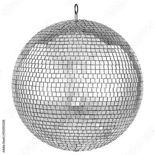 Disco ball isolated. Disco ball clipart. Mirrorball with lights.	
