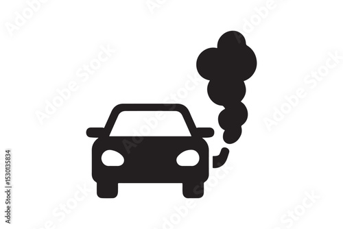 Emission Test silhouette vector with white background