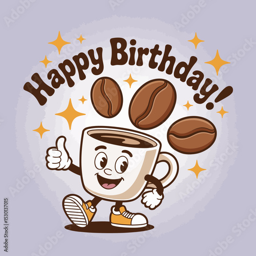 Happy Birthday Coffee Mug Character