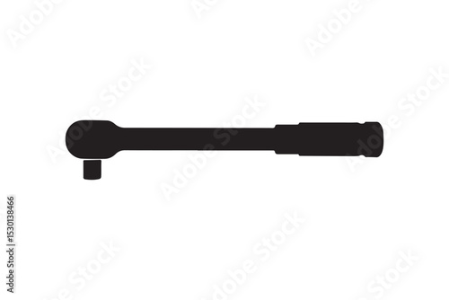 Torque Wrench silhouette vector with white background