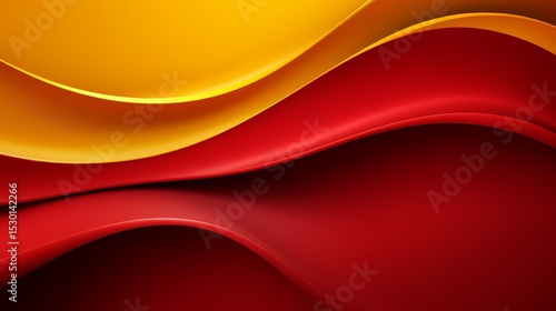Red and yellow wave pattern. The red and yellow colors are bold and vibrant, creating a sense of energy and excitement. The wave pattern suggests movement and fluidity. Overall