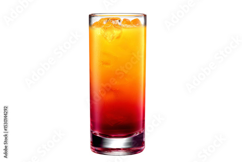 Wallpaper Mural A glass of orange and pink drink with ice cubes Torontodigital.ca