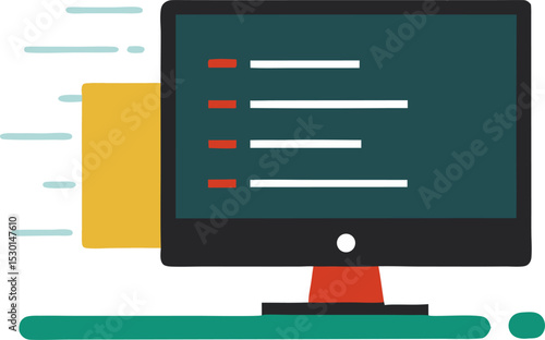 a computer code running down the screen