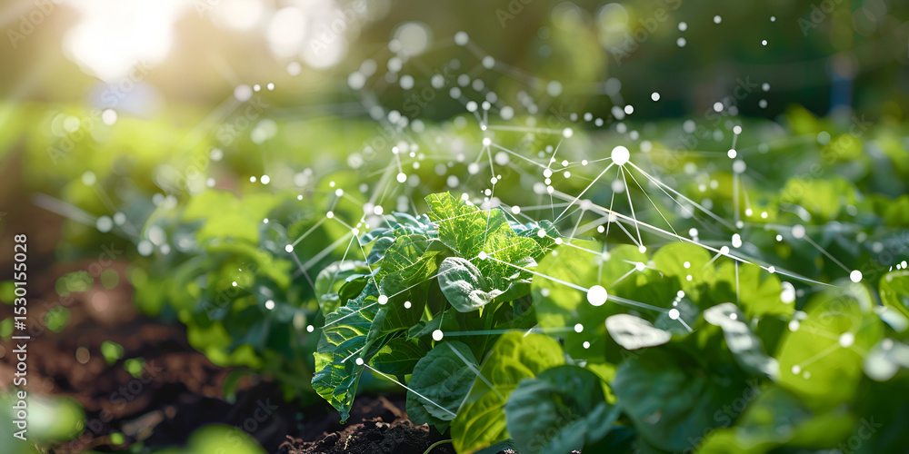 Smart Agriculture Concept with Digital Network Overlay on Growing Green Crops
Smart Agriculture Concept with Digital Network Overlay on Growing Green Crops