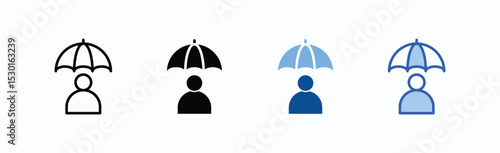 Self icon sheet multiple style collection isolated vector