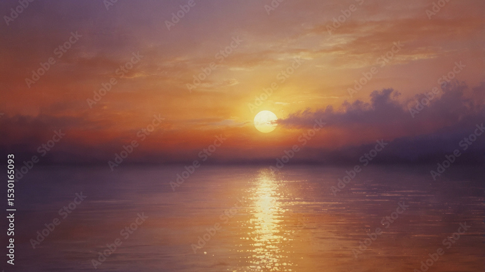 Warm Sunset Abstract Background with Hazy Iridescent Light Warm Sunset Abstract Background with Hazy Iridescent Light