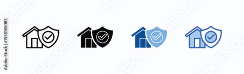 Home icon sheet multiple style collection isolated vector