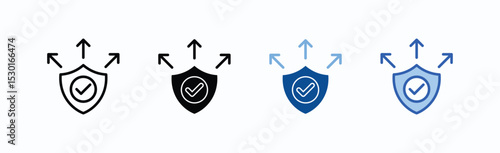 Insurance icon sheet multiple style collection isolated vector