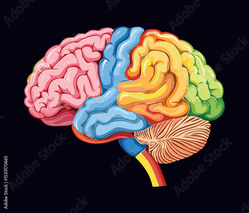 Cerebral Anatomy Sectional Scientific View