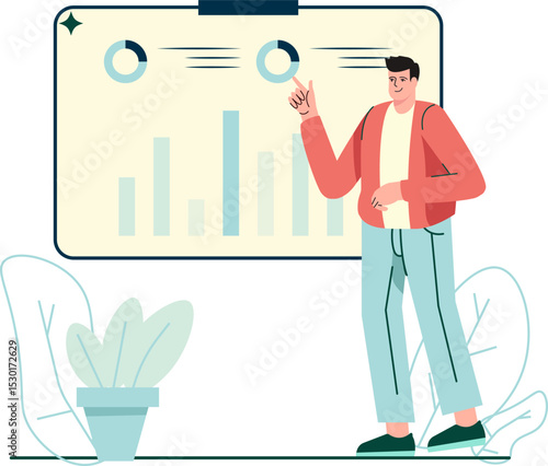 Meeting Business Company Illustration vector Flat Design 
