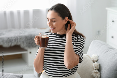 Beautiful young woman with ...