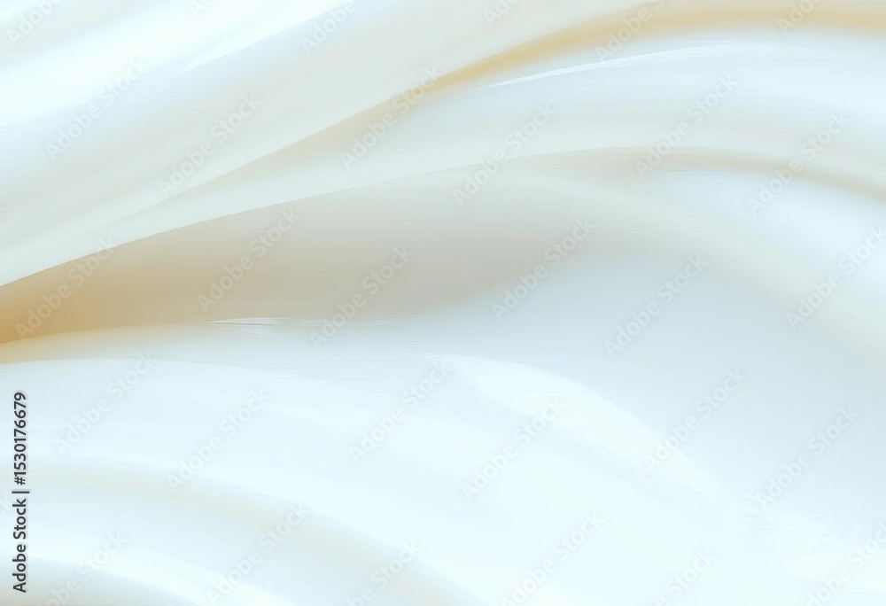 Fototapeta premium Close-up of smooth, white cosmetic cream texture, skincare cream, background