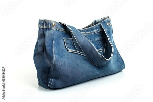 Handcrafted Bag Made from Recycled Blue Jeans