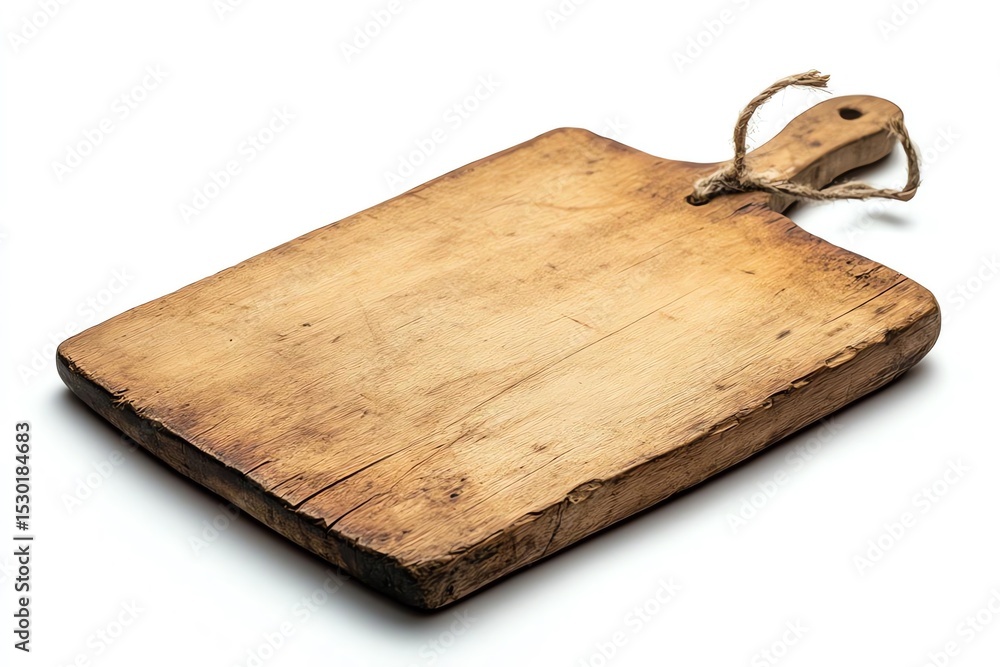 Fototapeta premium Old Wooden Cutting Board with Hanging Loop