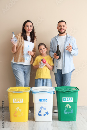 Family with containers sort...