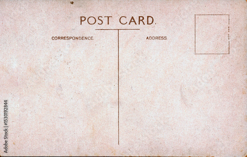 Vintage Postcard Back
