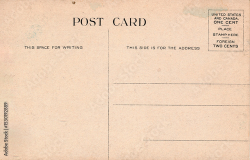 Vintage Postcard Back