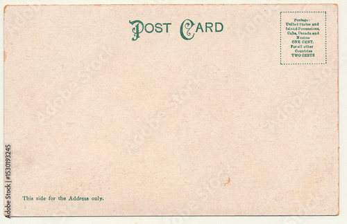 Vintage Postcard Back