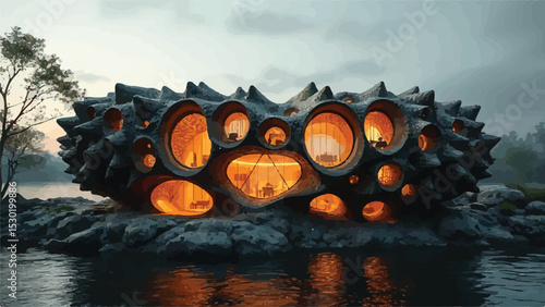 Stunning Organic Architecture  A Biomorphic House Design Concept