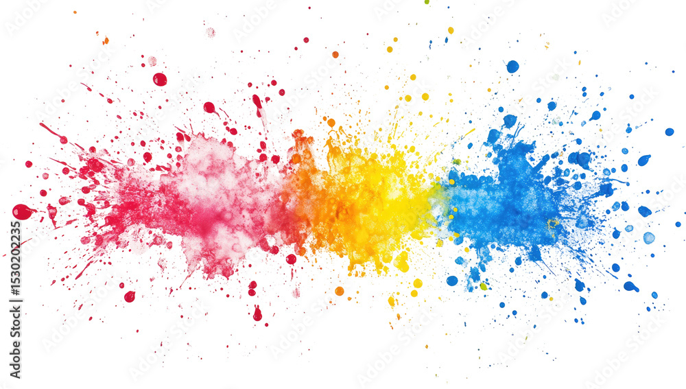 Colorful explosive splatters Colorful explosive splatters