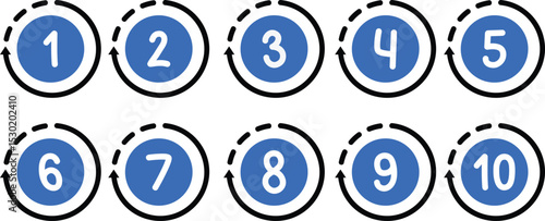 set of timer icon. Clock, stopwatch, countdown, speed, time concepts.