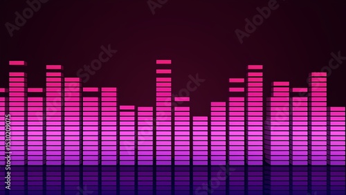 Dynamic audio waveform visualization digital art abstract background studio environment vibrant colors modern concept