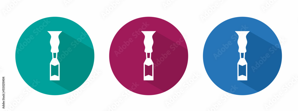 Icon for chisel vector illustration in flat. Icon for chisel vector illustration in flat.