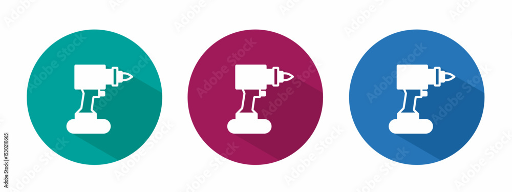 Icon for drill vector illustration in flat. Icon for drill vector illustration in flat.