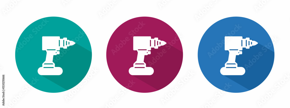 Icon for drill vector illustration in flat. Icon for drill vector illustration in flat.
