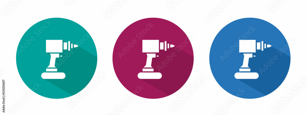 Icon for drill vector illustration in flat. Icon for drill vector illustration in flat.