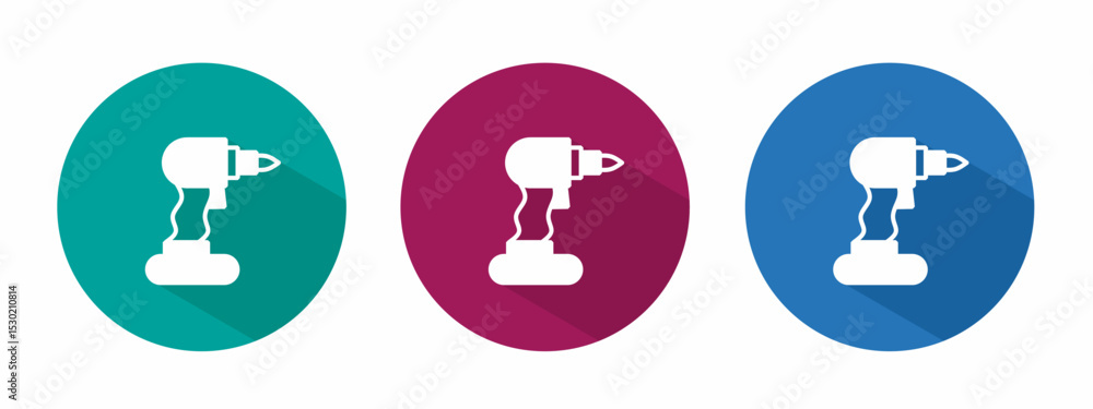 Icon for drill vector illustration in flat. Icon for drill vector illustration in flat.