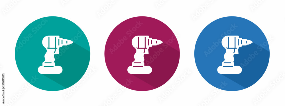 Icon for drill vector illustration in flat. Icon for drill vector illustration in flat.