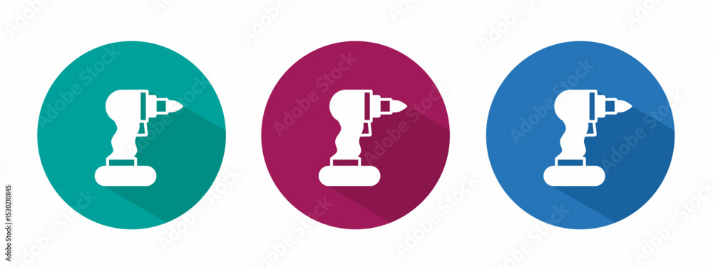 Icon for drill vector illustration in flat. Icon for drill vector illustration in flat.