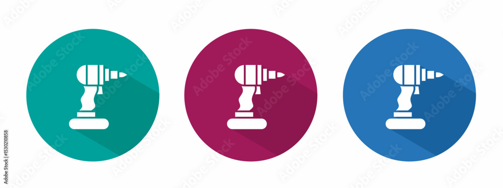 Icon for drill vector illustration in flat. Icon for drill vector illustration in flat.