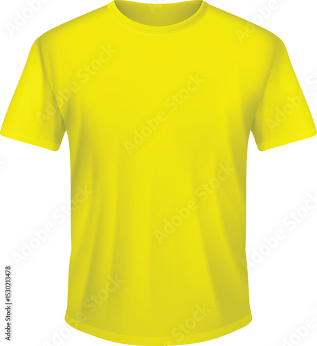 yellow t shirt isolated