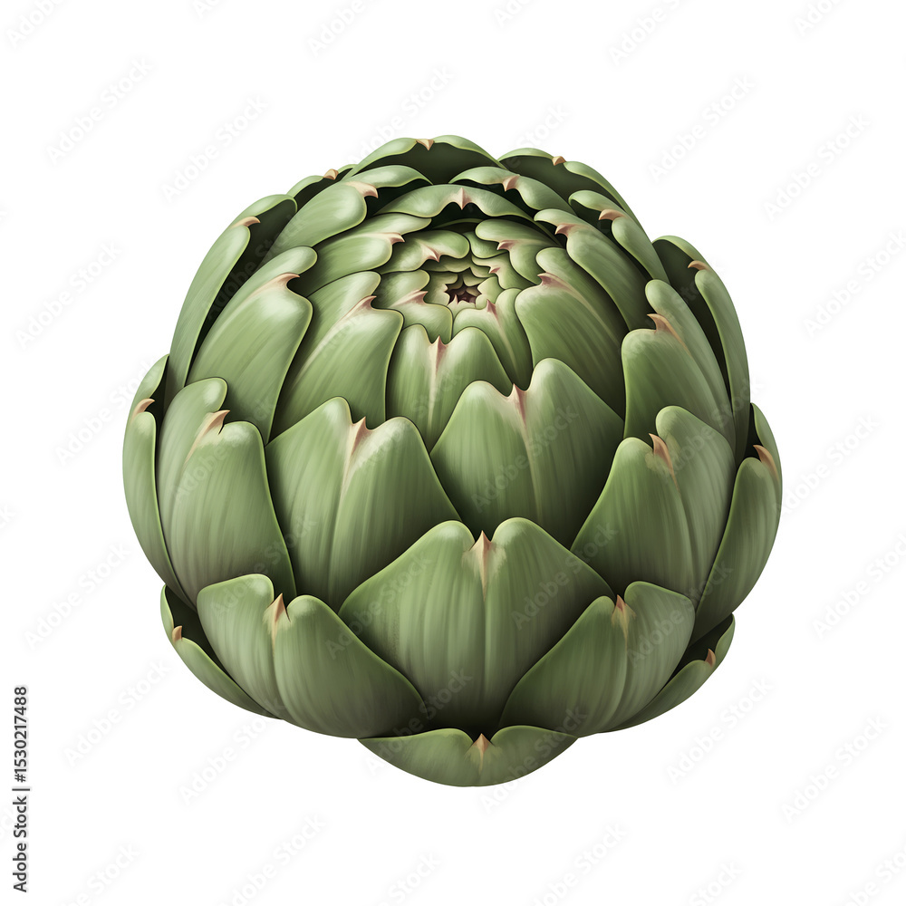 Obraz premium Fresh Green Globe Artichoke Isolated Transparent PNG Image