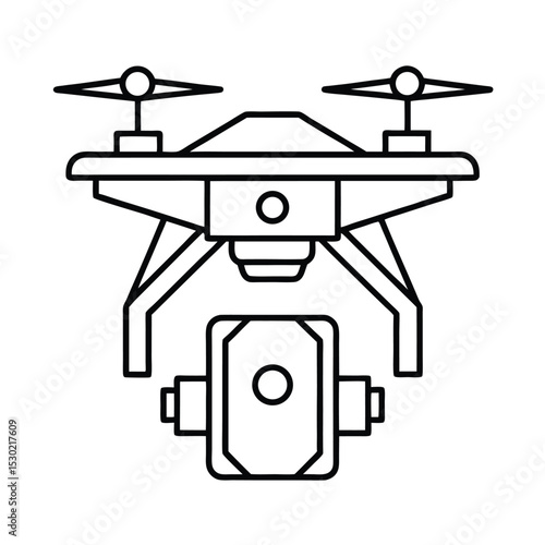 Anti gravity drone delivery icon vector illustration