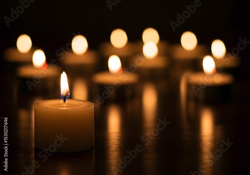 Wallpaper Mural Serene Candlelight: A Contemplative Moment Torontodigital.ca