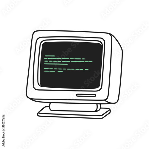 Command line terminal retro style icon vector illustration
