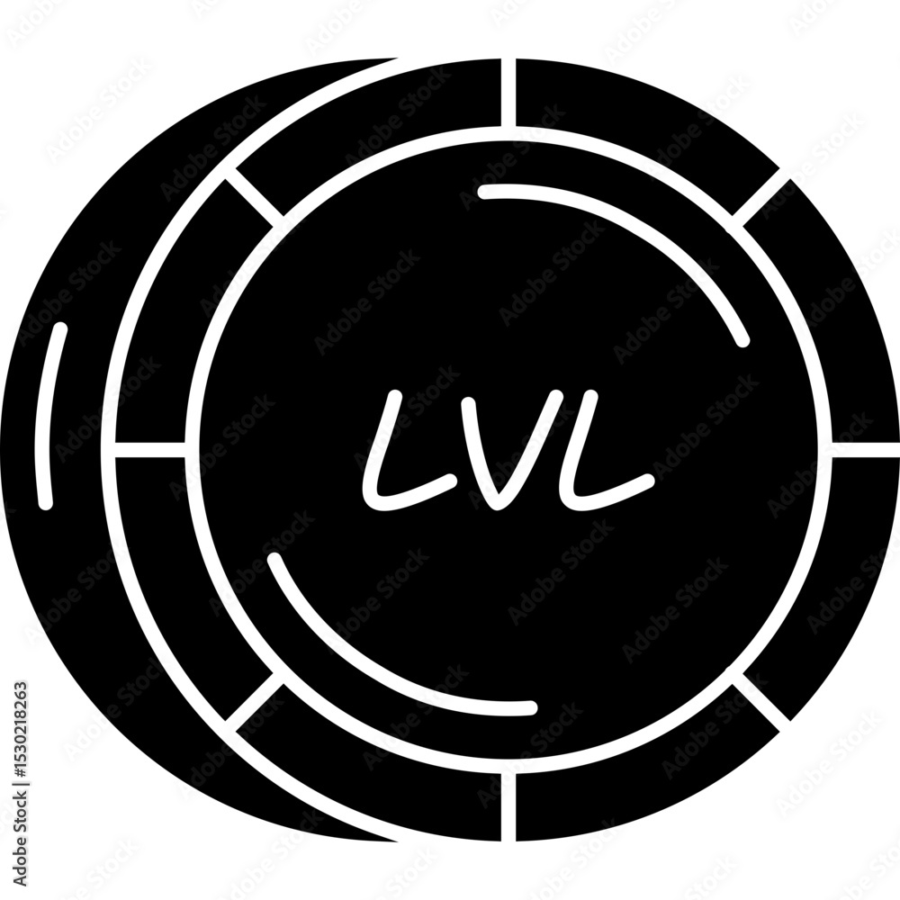 Obraz premium Latvian Lats (LVL) Coin Icon