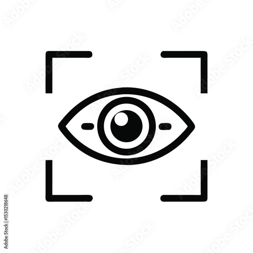 Advanced retina scan technology icon vector illustration