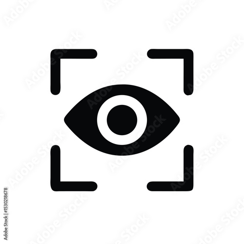 Eye grid biometric identification icon vector illustration